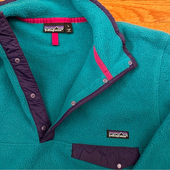 Vintage 80s snap t made in USA Patagonia fleece men’s size large - Picture 2 of 5